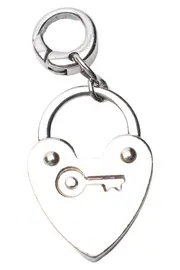 Vorschaubild 2 von Charm Anhänger Herz Schloss Schlüssel Edelstahl Silber Damen