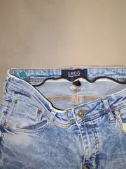 Vorschaubild 2 von Herren Jeans Slim Fit Acid Wash Hellblau Denim Gr. W34 L34