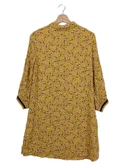 Vorschaubild 2 von Damen Blusenkleid Gr. 36/S Gelb Blumenmuster Viskose Casual