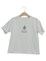 Vorschaubild 1 von Kinder T-Shirt Gr. 120/122 Weiß Blumen Stickerei Baumwolle