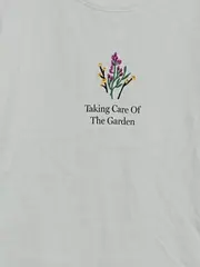Vorschaubild 2 von Kinder T-Shirt Gr. 120/122 Weiß Blumen Stickerei Baumwolle