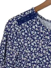 Vorschaubild 3 von Damen Freizeitkleid Gr. 40/L Blumenmuster Mehrfarbig Casual