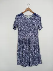 Vorschaubild 2 von Damen Freizeitkleid Gr. 40/L Blumenmuster Mehrfarbig Casual