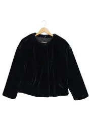 Vorschaubild 1 von Damen Kunstpelzjacke Felljacke Schwarz Gr. 36/S Glamourös