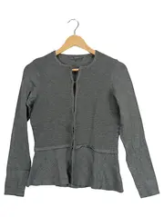 Vorschaubild 1 von Strickjacke Damen Grau Gr. 36/S Basic Strukturmuster