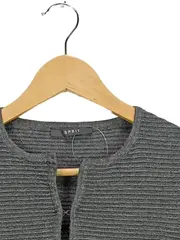 Vorschaubild 4 von Strickjacke Damen Grau Gr. 36/S Basic Strukturmuster