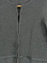 Vorschaubild 2 von Strickjacke Damen Grau Gr. 36/S Basic Strukturmuster