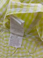 Vorschaubild 4 von Damen Bluse Gr. 38/M Gelb Kariert Casual Langarm Baumwolle