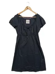 Vorschaubild 1 von Damen Freizeitkleid Gr. 38/M Schwarz Baumwolle Tunika