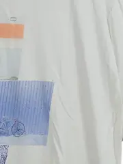 Vorschaubild 6 von Damen Langarmshirt Gr. 36/S Weiß Casual mit Print