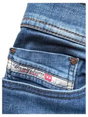 Vorschaubild 4 von Herren Jeans Regular Fit W34 L35 Blau Denim Knopfleiste