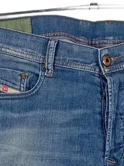 Vorschaubild 5 von Herren Jeans Regular Fit W34 L35 Blau Denim Knopfleiste