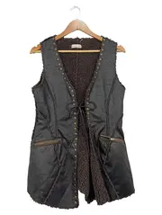 Vorschaubild 1 von Damen Fellweste Vintage Braun Gr. 38/M