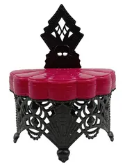 Vorschaubild 1 von Puppenmöbel Schminktisch Stuhl Sessel schwarz pink Gothic