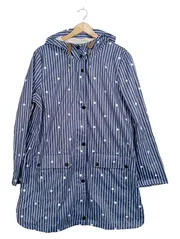 Vorschaubild 1 von Regenjacke Damen XL Blau Gestreift Kapuze Maritim