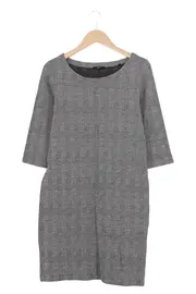 Vorschaubild 1 von Freizeitkleid Damen Gr. 40/L Grau Kariert Casual Modisch