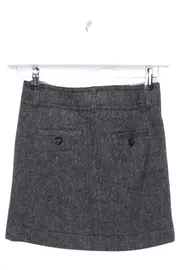 Vorschaubild 2 von Damen Minirock Gr. 34/XS Grau Meliert Klassisch Rock