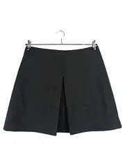 Vorschaubild 1 von Damen Faltenrock Gr. 40 Schwarz Minimalistisch Wolle