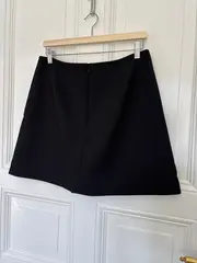 Vorschaubild 4 von Damen Faltenrock Gr. 40 Schwarz Minimalistisch Wolle