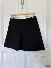 Vorschaubild 2 von Damen Faltenrock Gr. 40 Schwarz Minimalistisch Wolle