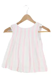 Vorschaubild 1 von Sommerkleid Kinder Gr. 98 Rosa Gestreift Preppy Baumwolle