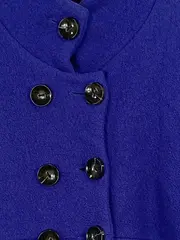 Vorschaubild 4 von Damen Wolljacke Blau Gr. M Doppelreiher Modern Kurzjacke