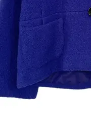 Vorschaubild 3 von Damen Wolljacke Blau Gr. M Doppelreiher Modern Kurzjacke