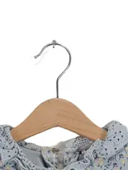 Vorschaubild 3 von Mädchen Langarmshirt Blumenmuster Rüschen Spitze Blau Gr. 110