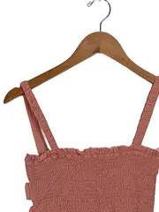 Vorschaubild 2 von Trägerkleid Damen Gr. 38 Rosa Smok Rüschen Sommer