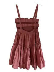 Vorschaubild 6 von Trägerkleid Damen Gr. 38 Rosa Smok Rüschen Sommer