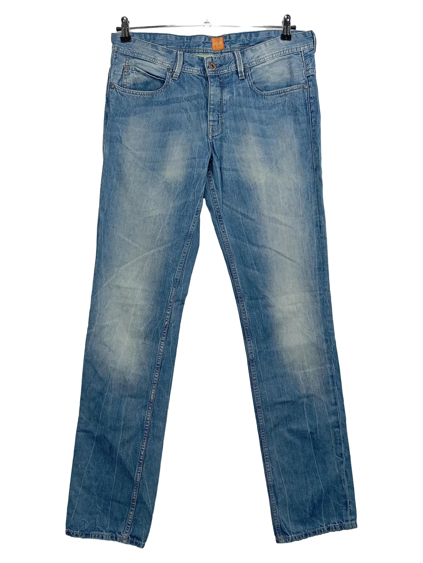 BOSS ORANGE Herren Jeans Slim Fit Hose Blau Gr. 34 Casual