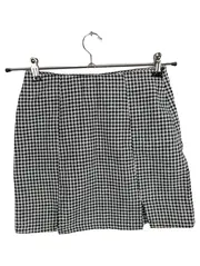 Vorschaubild 1 von Damen Minirock kariert Gr. 34;XS Casual Schwarz Weiß