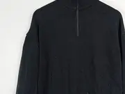 Vorschaubild 5 von Herren Pullover Schwarz Gr. 46/S mit Reißverschluss Casual
