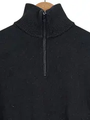 Vorschaubild 2 von Herren Pullover Schwarz Gr. 46/S mit Reißverschluss Casual