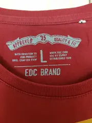 Vorschaubild 3 von EDC Herren Langarmshirt Rot Gr. 50/L Casual Baumwolle Print