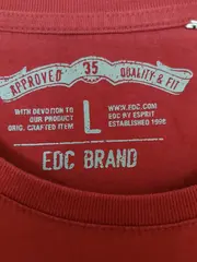 Vorschaubild 4 von EDC Herren Langarmshirt Rot Gr. 50/L Casual Baumwolle Print