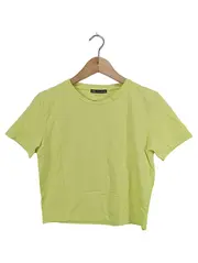 Vorschaubild 1 von Damen Basic T-Shirt Kurzarm Cropped Uni Gelb Gr. M