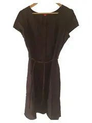 Vorschaubild 1 von Damen Freizeitkleid Gr. 42 XL Braun Baumwolle Seide Casual