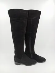 Vorschaubild 2 von Damen Overknee Stiefel Wildleder Schwarz Größe 36 Elegant