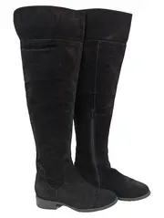 Vorschaubild 1 von Damen Overknee Stiefel Wildleder Schwarz Größe 36 Elegant