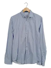 Vorschaubild 1 von Herren Business Hemd Slim Fit Gr. 37/38 Blau Gepunktet Langarm