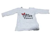 Vorschaubild 1 von Langarmshirt Kinder Mädchen Miss Perfect Gr. 74 Weiß Casual Baumwolle