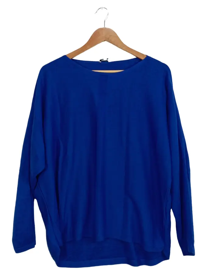 STREET ONE Damen Pullover 40/L Blau Oversized Langarm