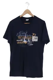 Vorschaubild 1 von Herren T-Shirt Blau Gr. 44/S Casual Maritim Grafisch Schriftzug