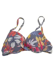 Vorschaubild 1 von Damen Bikini Oberteil Blumenmuster Mehrfarbig Gr. 34C