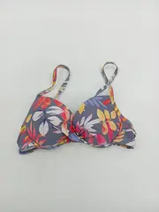 Vorschaubild 2 von Damen Bikini Oberteil Blumenmuster Mehrfarbig Gr. 34C