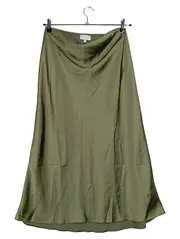 Vorschaubild 1 von Maternity Damen Rock A-Linie Satin-Optik Oliv Gr. 36 Umstandsmode