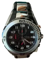 Vorschaubild 2 von Herren Armbanduhr Business Stil Schwarz Edelstahl Chronograph
