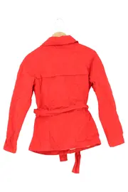 Vorschaubild 2 von Damen Trenchcoat Gr. 34/XS Rot Klassisch Elegant Kurz