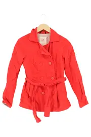 Vorschaubild 1 von Damen Trenchcoat Gr. 34/XS Rot Klassisch Elegant Kurz